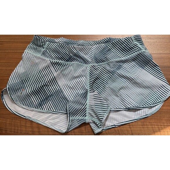 Smartwool Womens M Active Lined Shorts Bleached Aqua Mountain Plaid Running Gym‎ - Picture 3 of 10